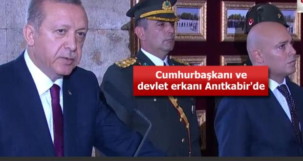 Cumhurbaşkanı ve devlet erkanı Anıtkabir’de