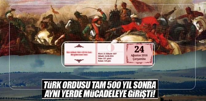 Türk Ordusu 500 yıl sonra aynı yerde mücadele veriyor!