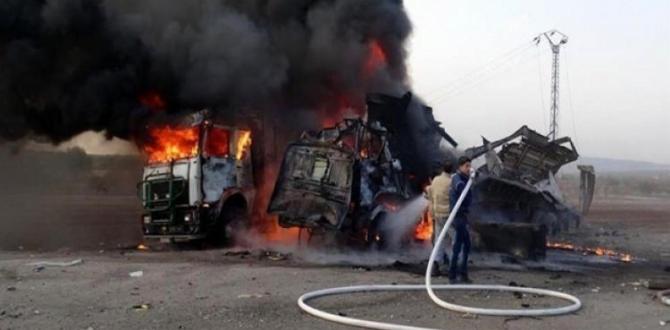 Esed yardım TIR’larını vurdu: 20 ölü