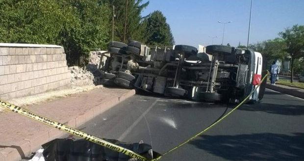 Kayseri’de beton mikserin altında kalan işçi öldü