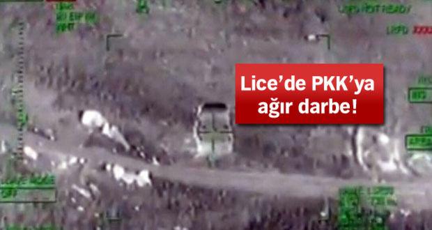 Lice’de PKK’nın bomba yüklü 3 aracını helikopterler imha etti