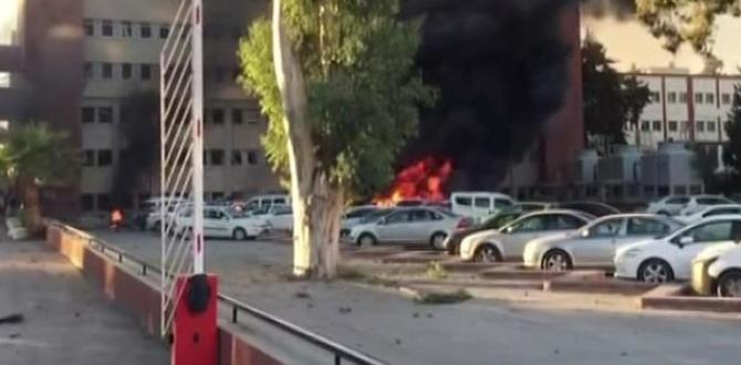 Adana Valiliği otoparkında patlama!