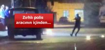 Polise havai fişekle saldırırken ayağından vuruldu