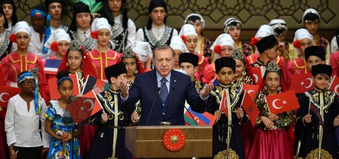 Cumhurbaşkanı Erdoğan çocukları kabul etti!